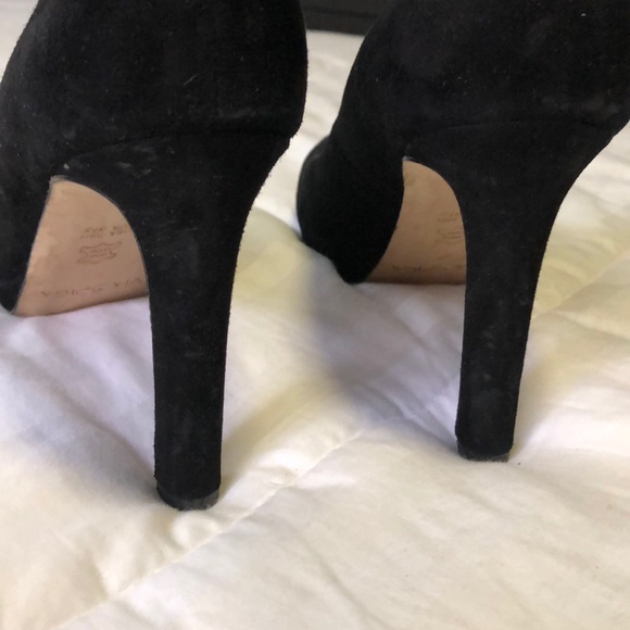 Via Spiga Suede Platform Peep Toe Pump - Picture 5 of 6